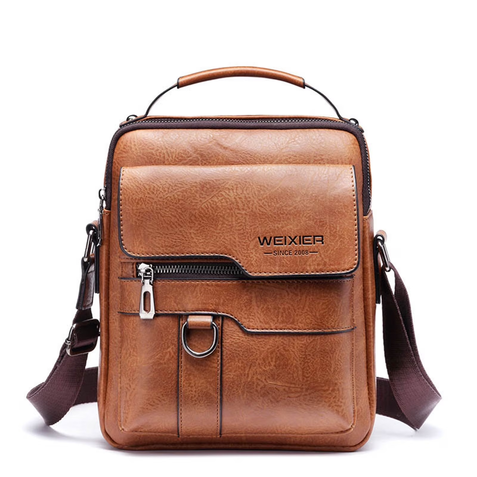 Vintage Leather Crossbody Bag for Men – Ideal Gift for Father’s Day or Anniversa