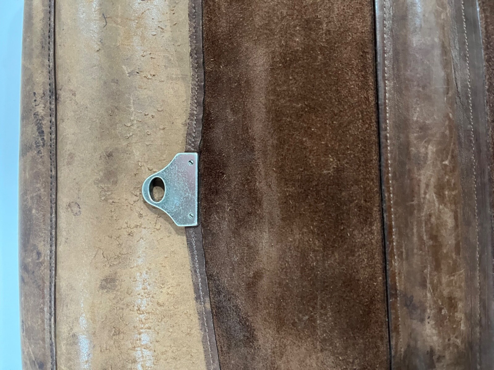 Vintage Rockport Leather Briefcase Messenger Bag Light Brown