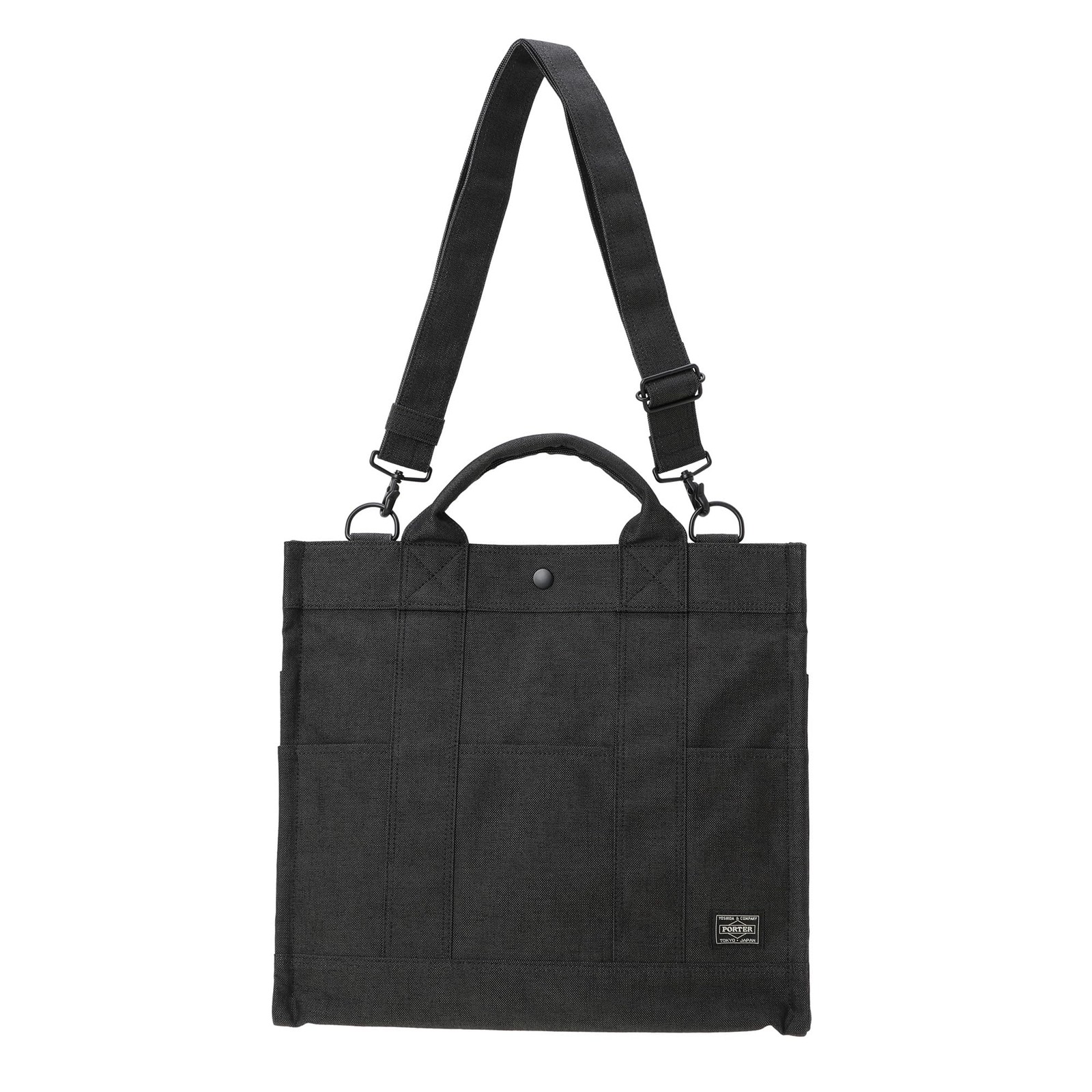PORTER SMOKY 2WAY Tote Bag, Black