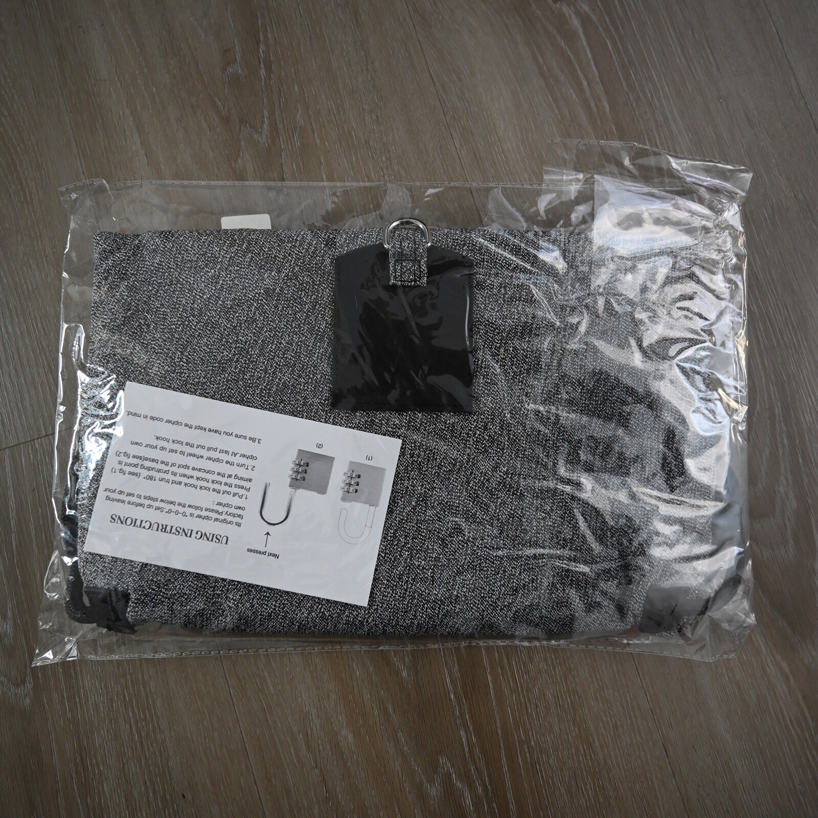 Slash Resistant Drawstring Bag With Top Flap & Locking Mechanism | Anti Theft