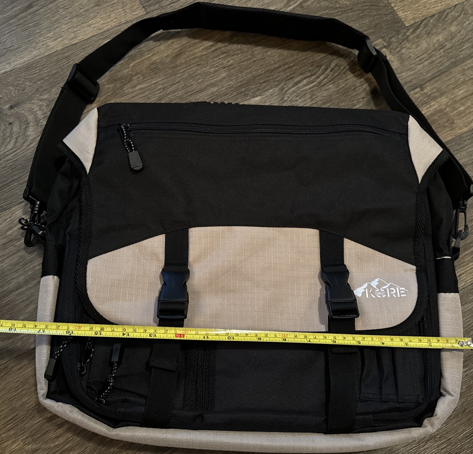 KORE Gear Laptop Messenger Bag Briefcase Shoulder Strap Black Tan College