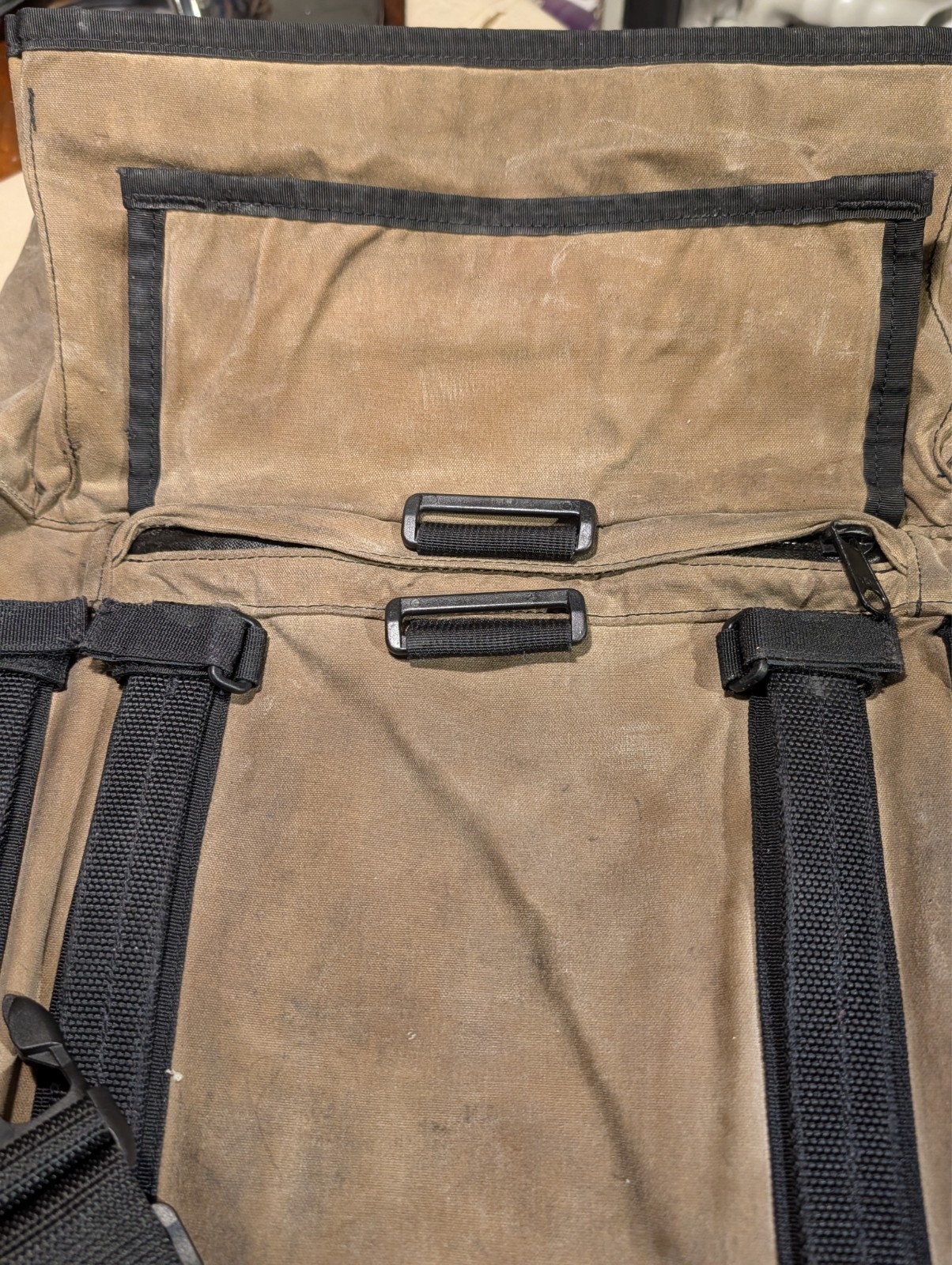 RaRe Mission Workshop R6 ARKIV Field Pack 40L Modular Backpack Waxed Canvas Tan