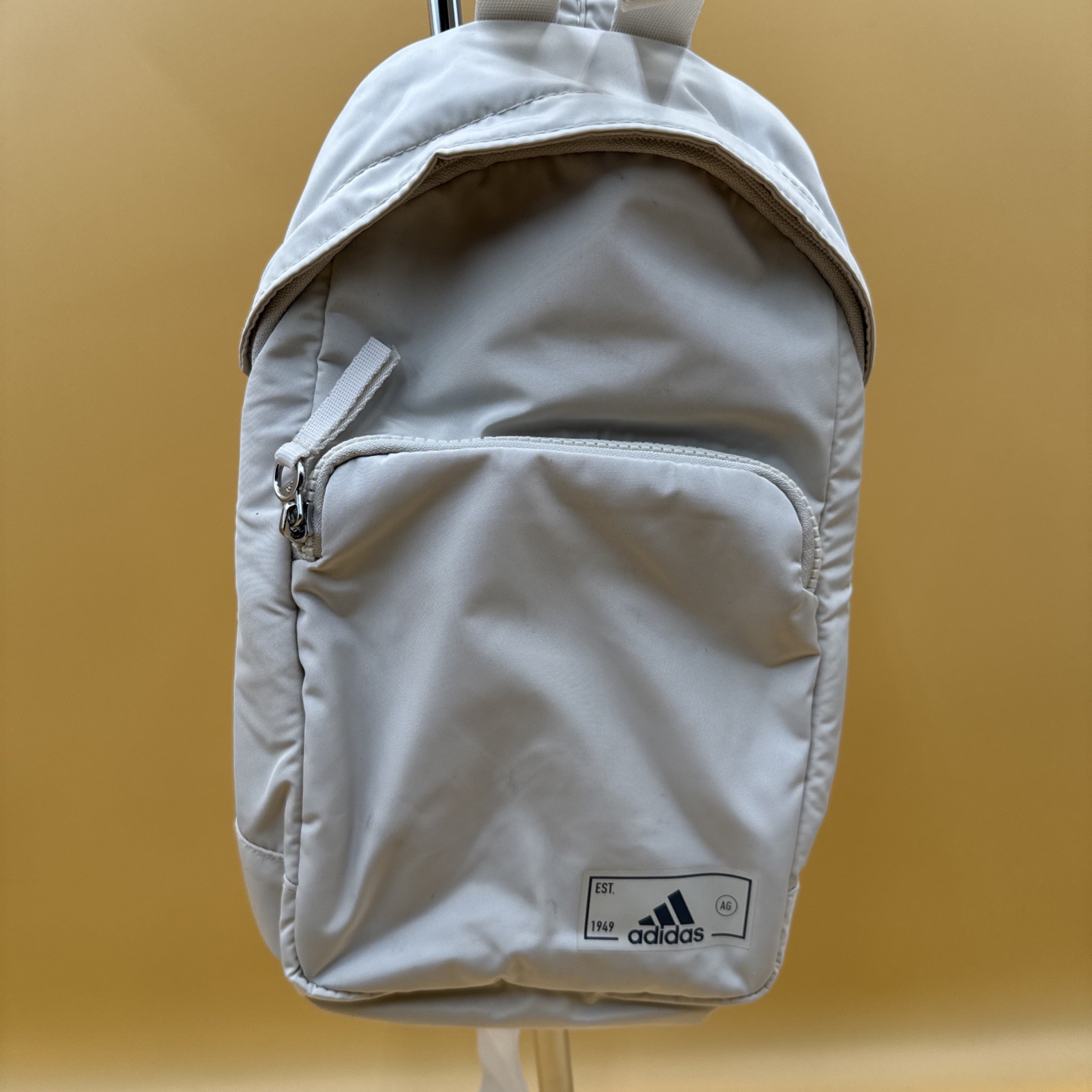Adidas Essentials 2 Sling Crossbody Backpack Bag Cream Color Adjustable Strap