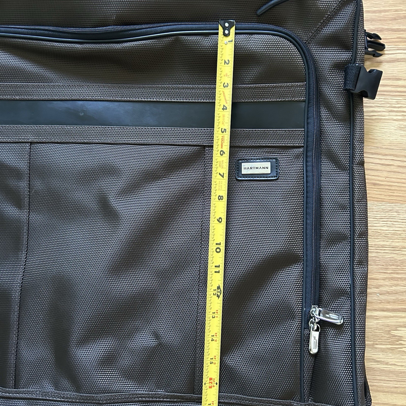 Hartmann Travel Luggage Garment Suit Carrier Brown Hanging Hook With Luggage Tag