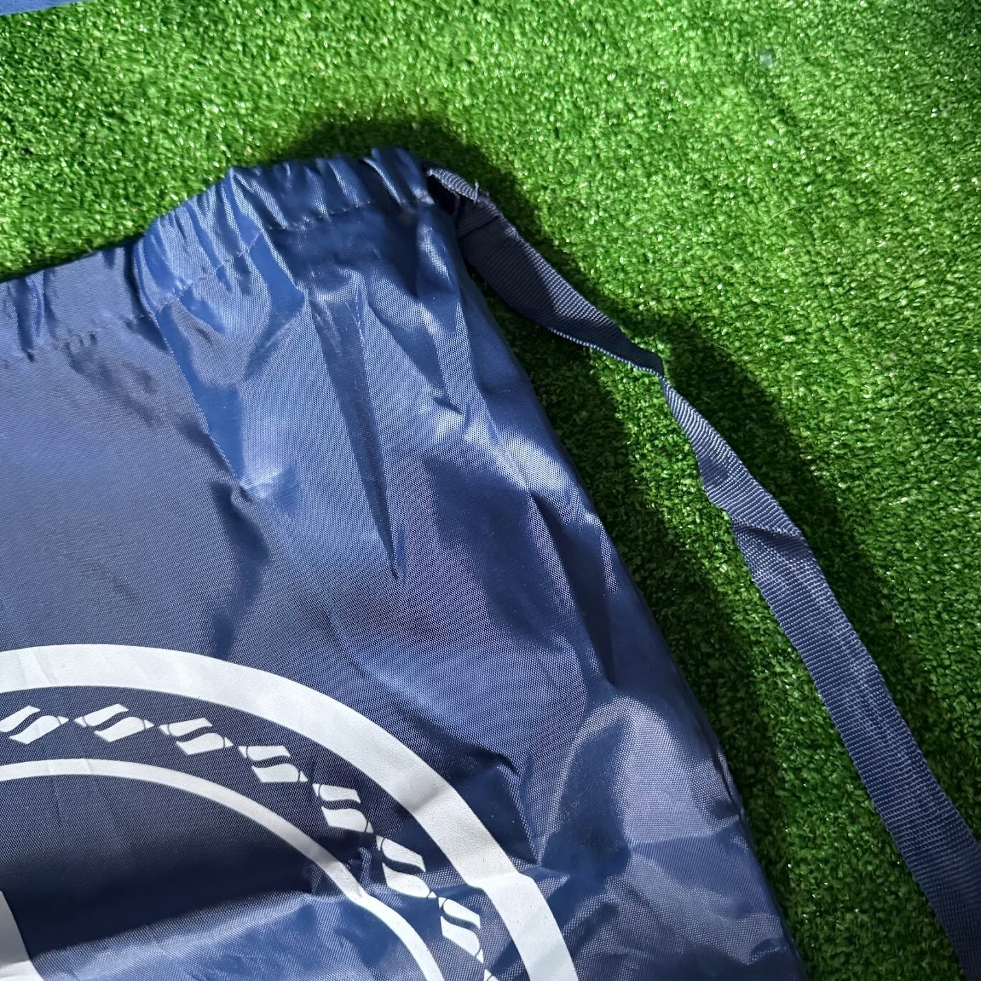 Skechers Navy Blue White Logo Sack Pack Backpack String Drawstring Gym Bag OS