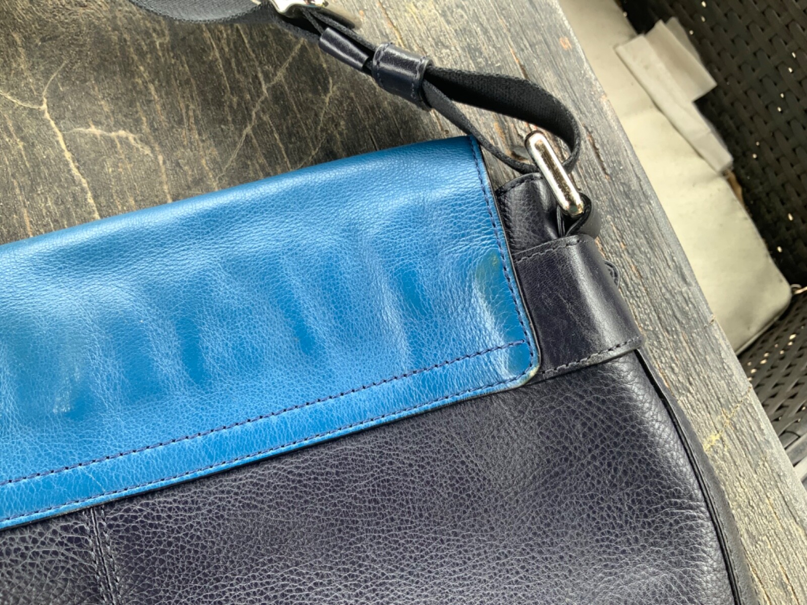 Coach Metropolitan, Sullivan Blue Leather, Crossbody , Messenger, Map Bag.