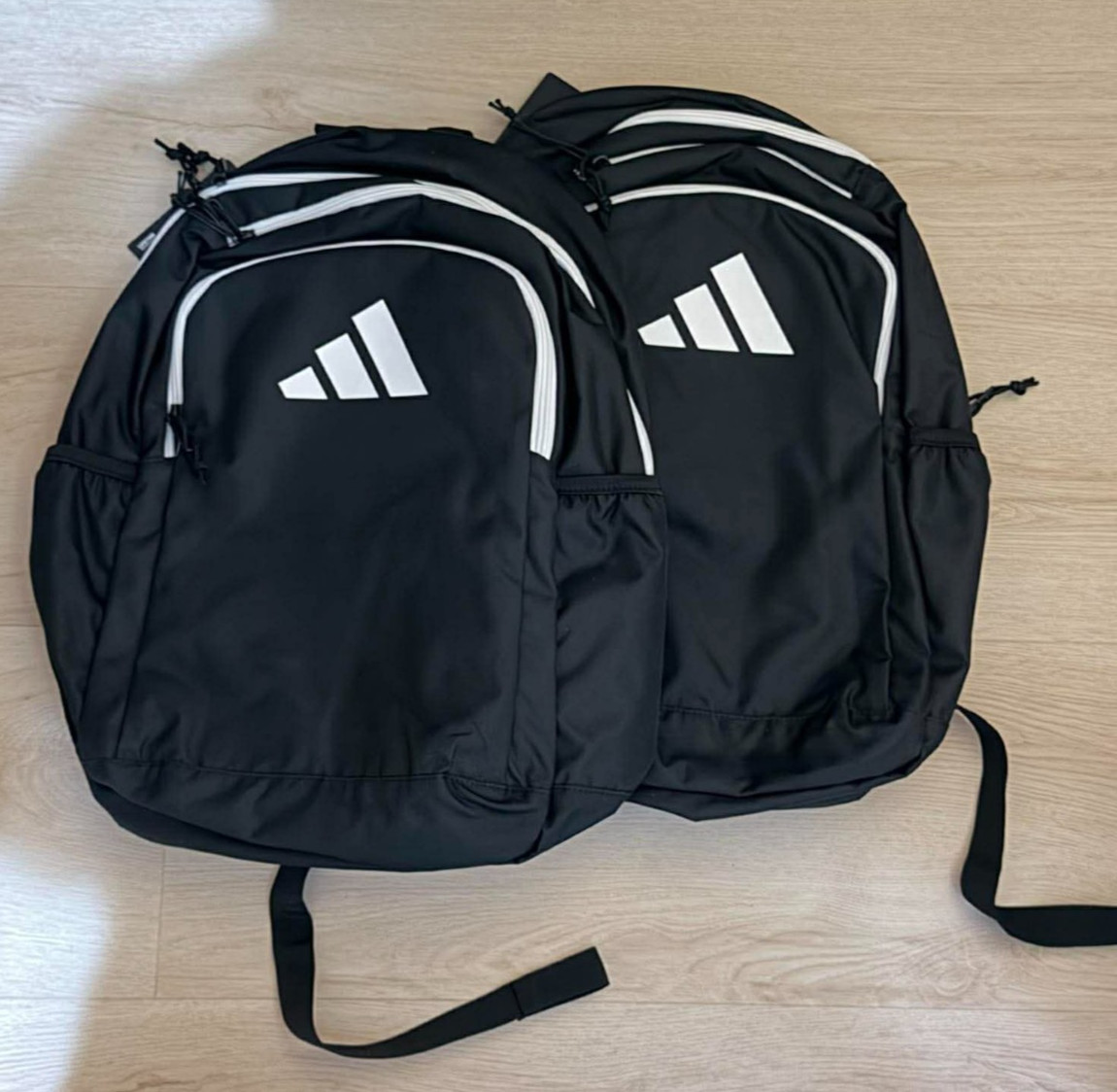 NEW Adidas Striker 3 Backpack Black School Bag- Travel Sport Laptop BLACK WHITE