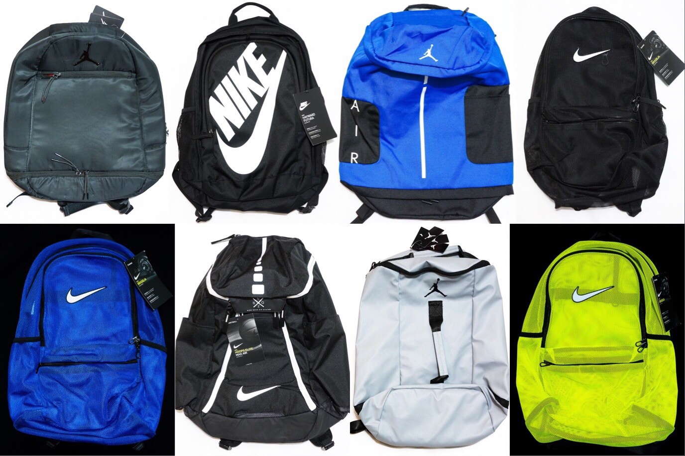 Nike Air Jordan Vapor Max Air Elite Brasilia Futura Backpacks Various Styles