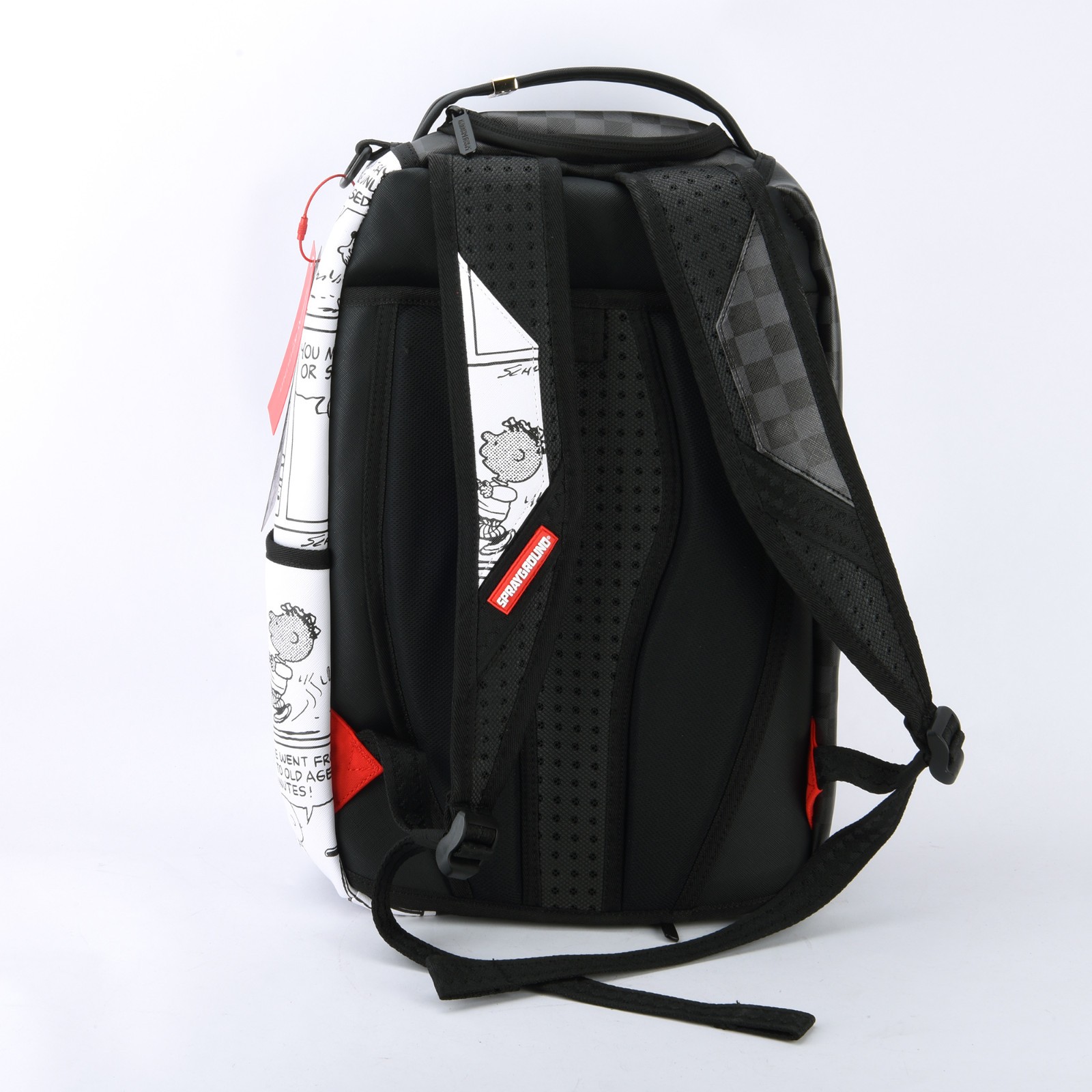 Sprayground Peanuts Franklin Sharks In Comics Backpack Snoopy Zippered Plaid