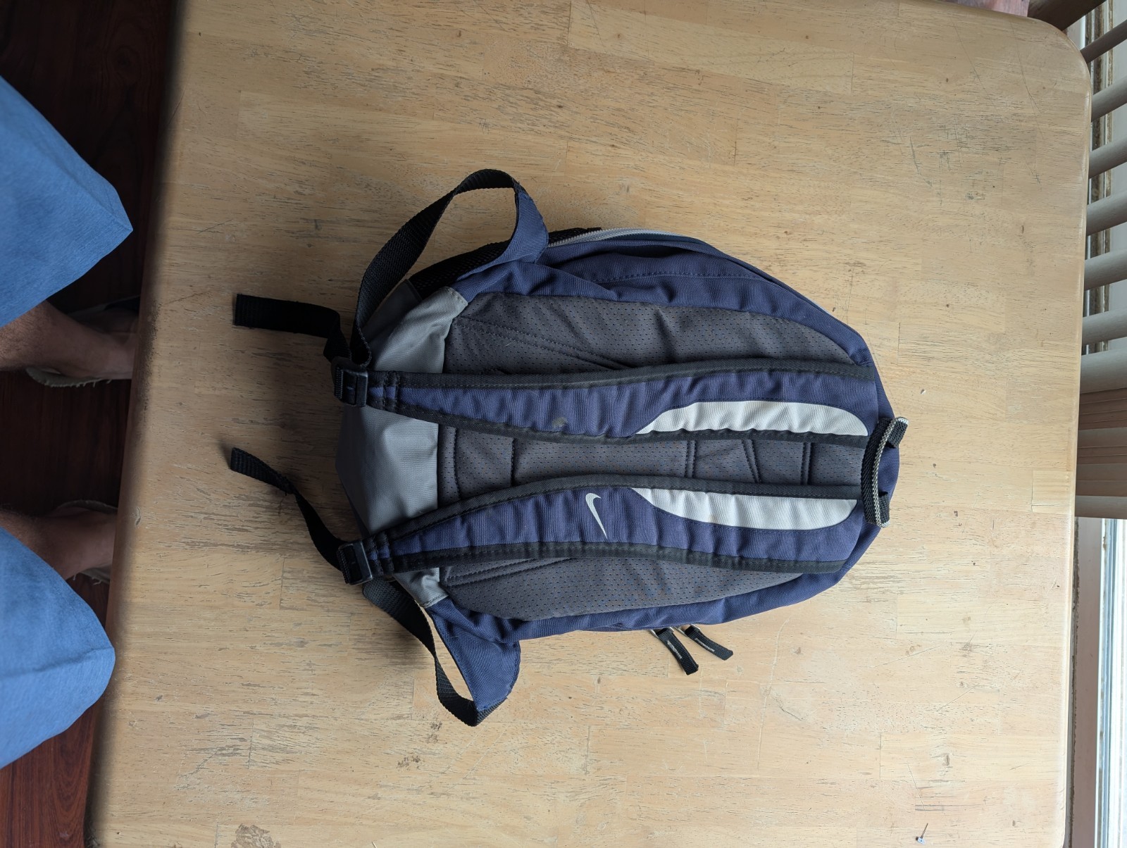 Nike Team USA Men’s Medium Backpack Blue/Gray/Black Zip, Pockets Casual Travel
