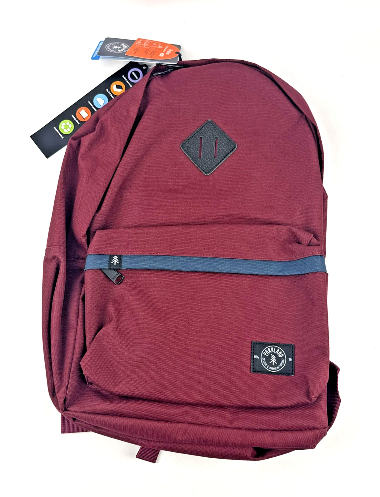NEW Parkland Meadow Plus 30L Backpack Maroon Burgundy 15″ Laptop Bottle Holder