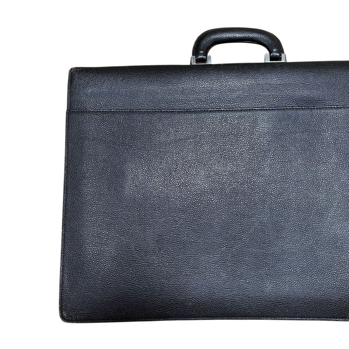 PORTER Vintage Retro Leather Business Briefcase Document Bag Black 50x36x4cm