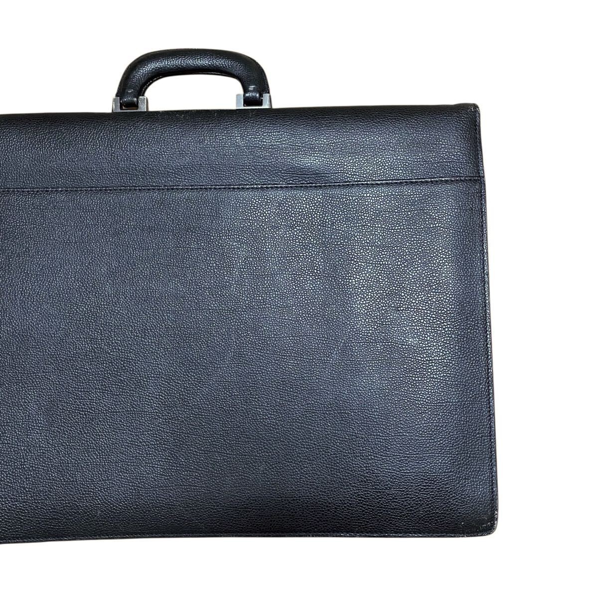 PORTER Vintage Retro Leather Business Briefcase Document Bag Black 50x36x4cm