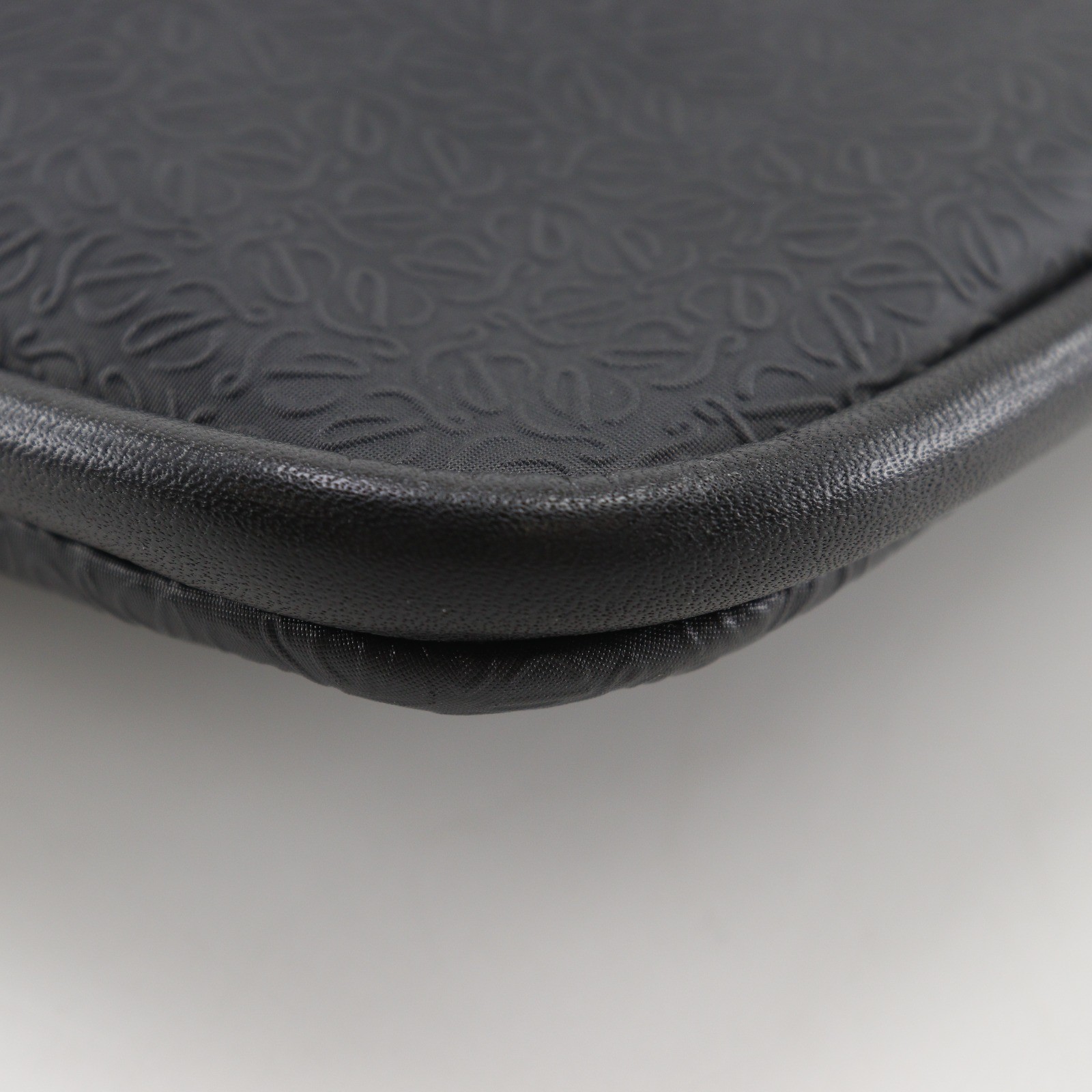 LOEWE Repeat anagram Shoulder Bag black PVC mens