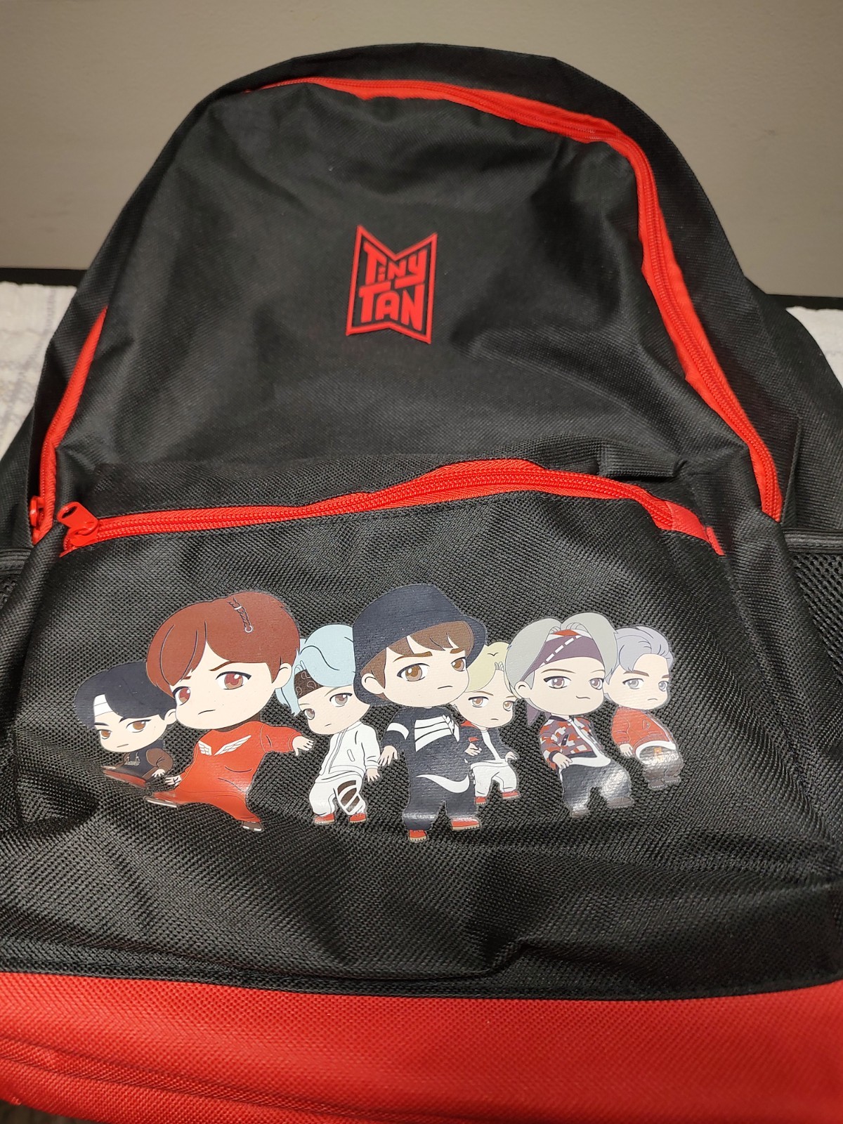 BTS Tiny Tan Chibi Characters Group Basic Backpack Bookbag