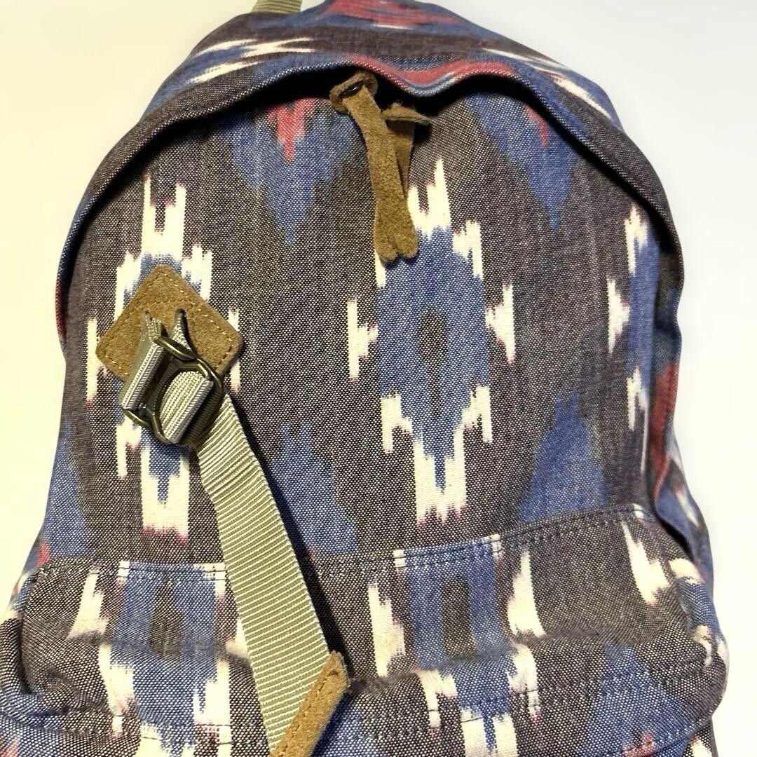 master-piece Abstract Cotton Leather Trim Backpack Unisex Large Capacity 42cm
