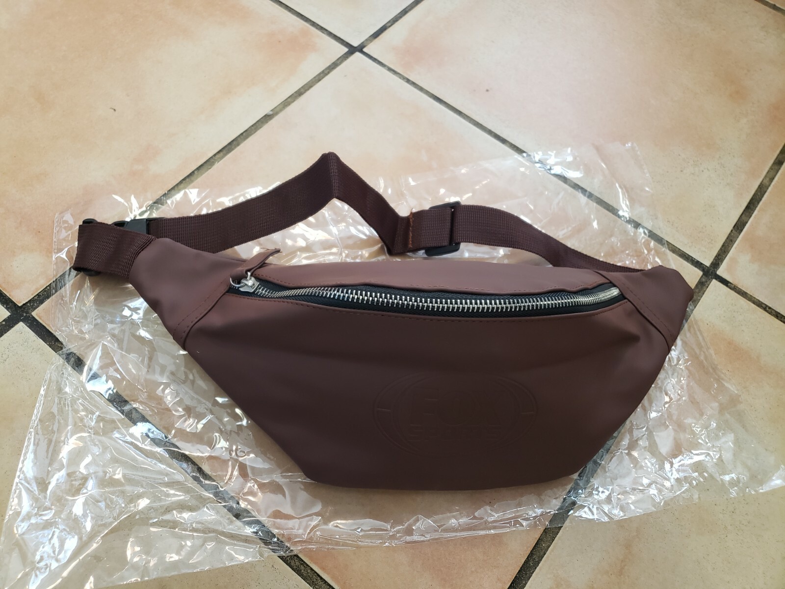 New NWOT Fox Sports brown football fanny pack hip belt bag