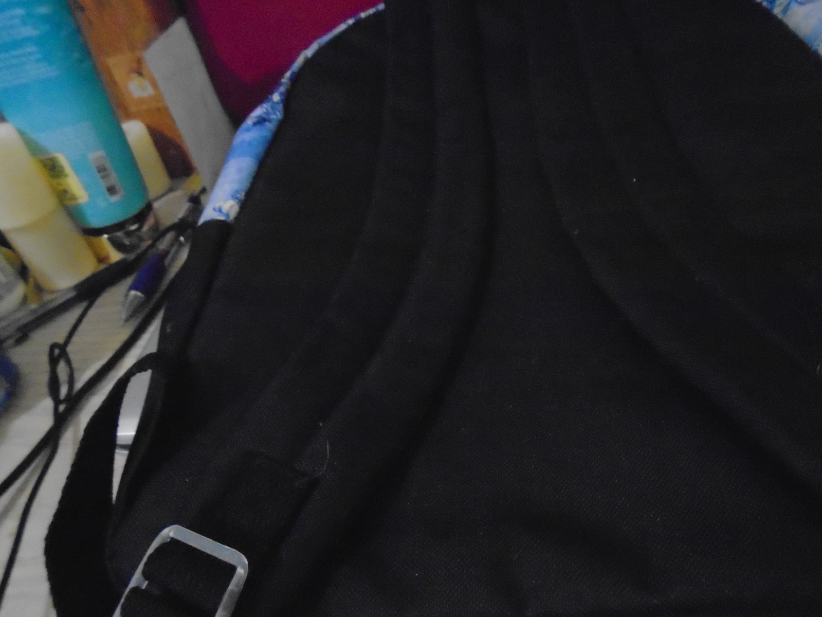 NASA back pack, black/blue/white, flawless, black interior