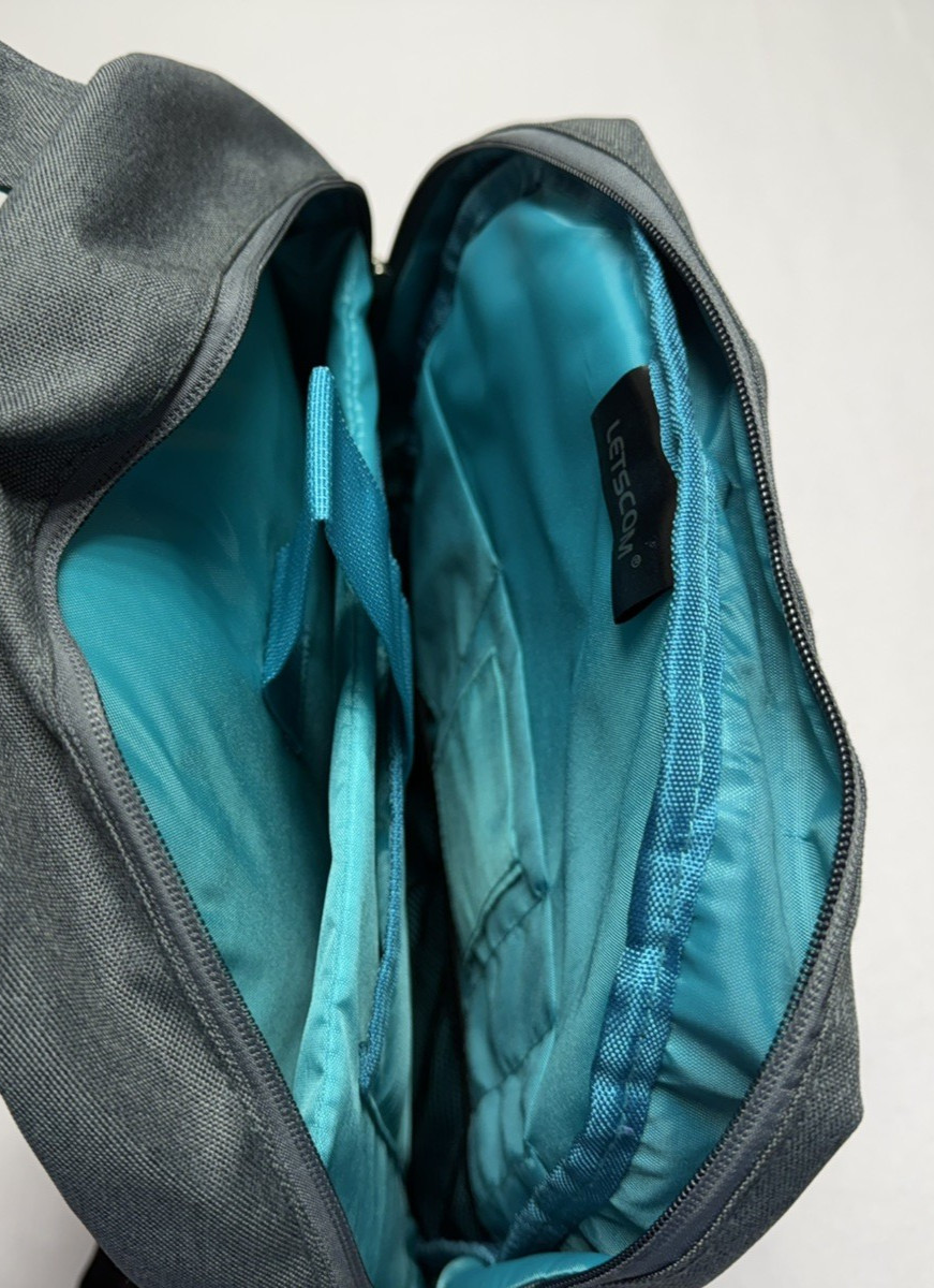 NEW Letscom Backpack Lightweight 15-Inch Laptop Carrier Travel Bag Gray NEW