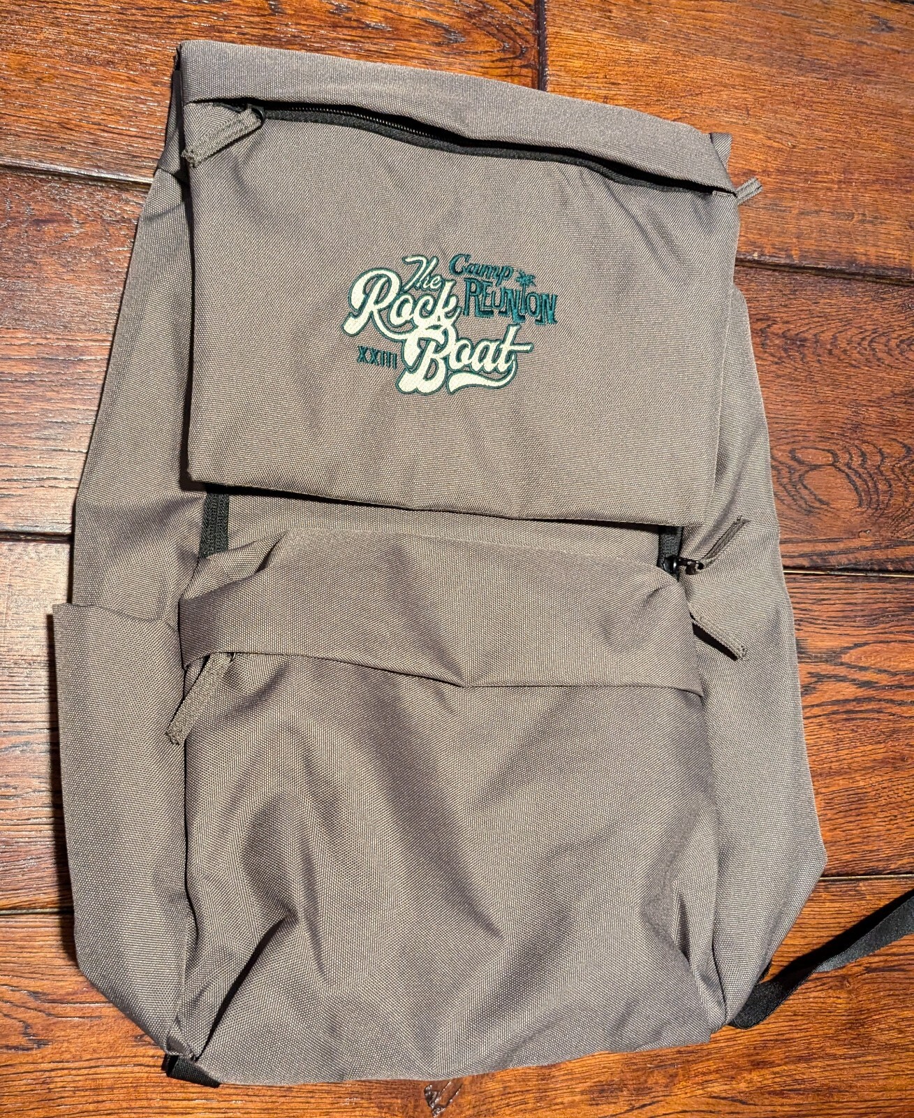Leeds Gray Flap Over Backpack Laptop Bag – NWT – Personalized Embroidery on Flap