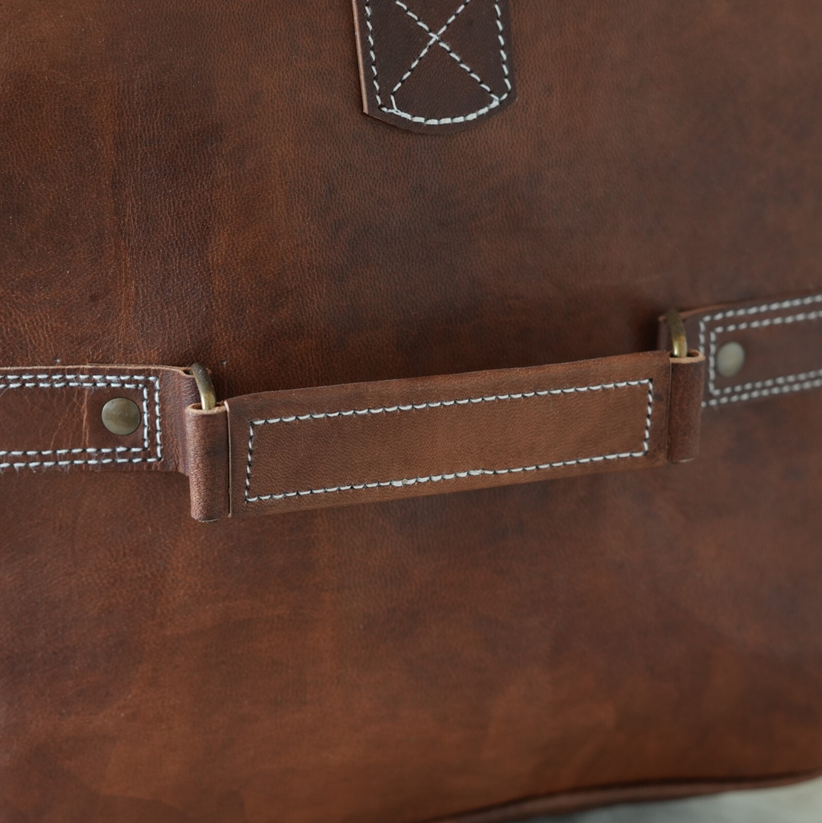 Mens Vintage Genuine Leather Duffle Bag Overnight Weekender Retro Luggage Unisex