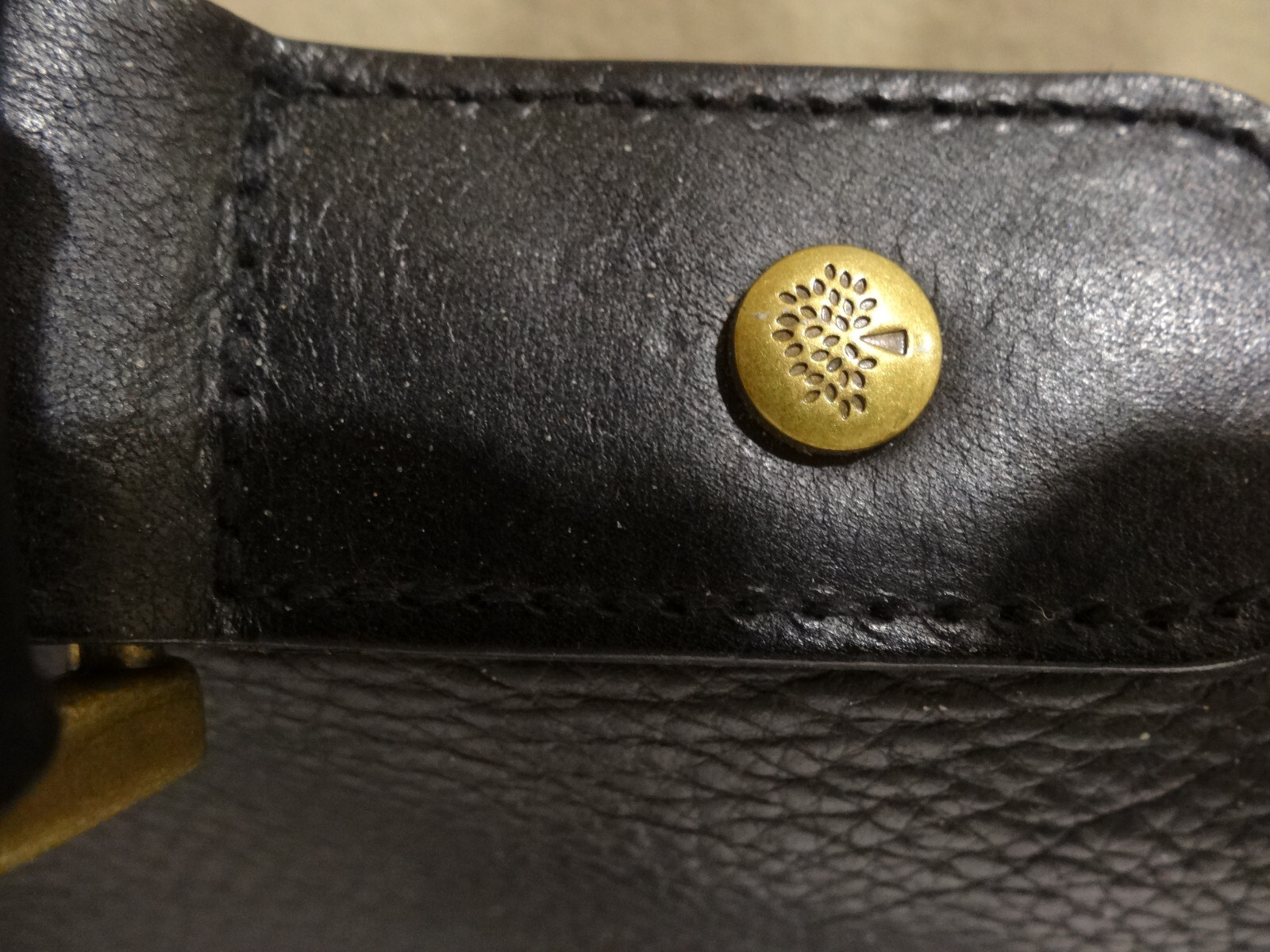 Mulberry Scotchgrain Leather Black Briefcase Document Case with Strap