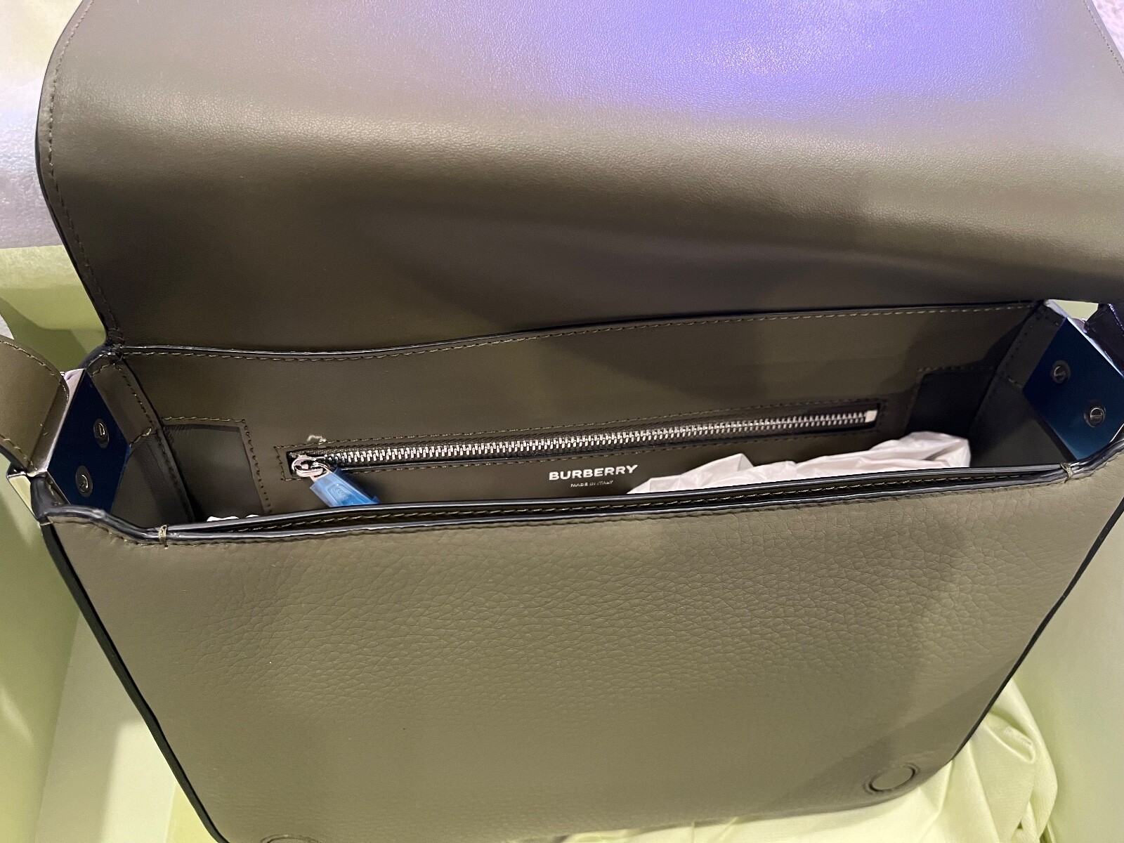 NEW IN BOX – Burberry Leather Messenger Bag – 100% Authentic!! A++ Seller!!