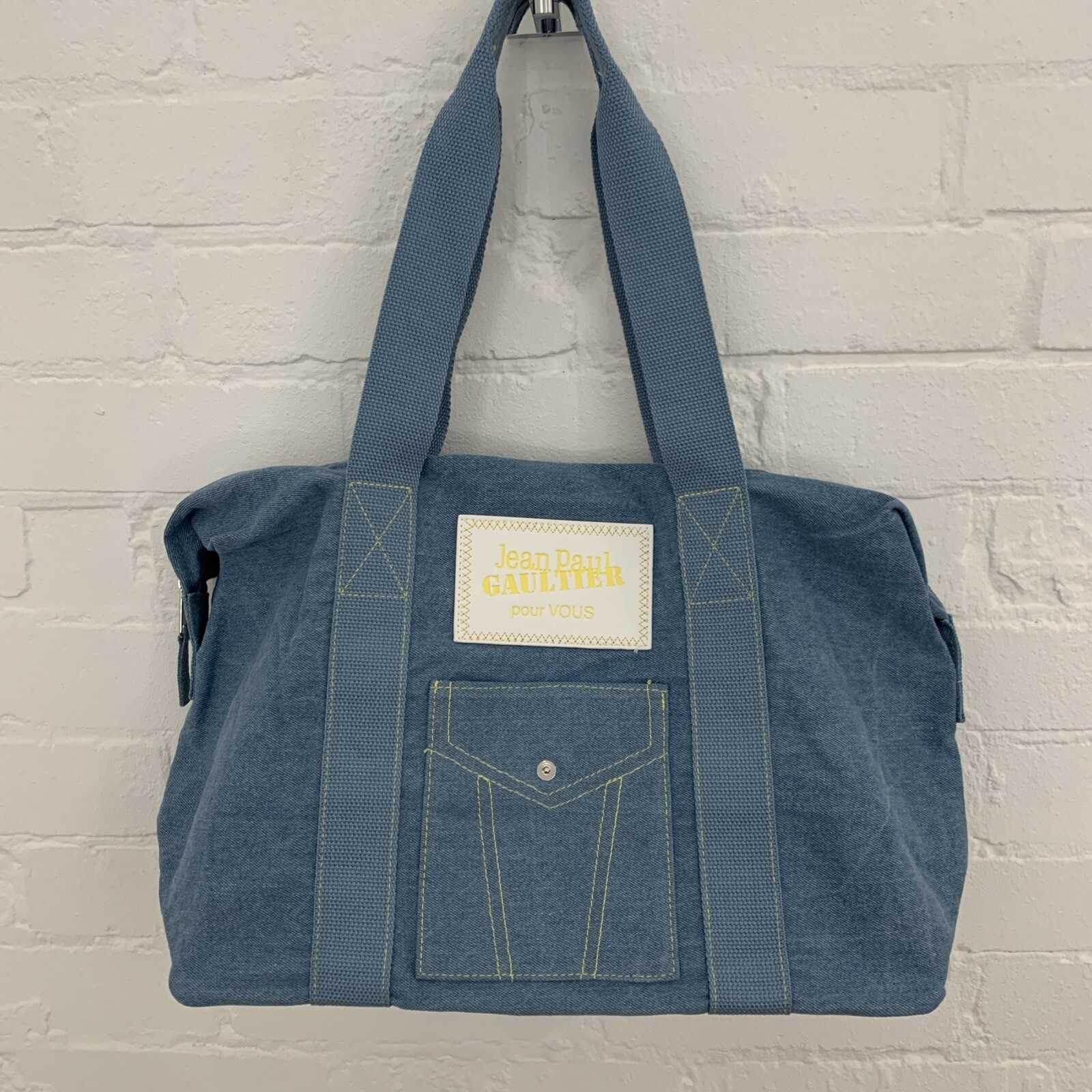 Jean Paul Gaultier “Pour Vous” Blue Jean Look Duffle Bag Brand New