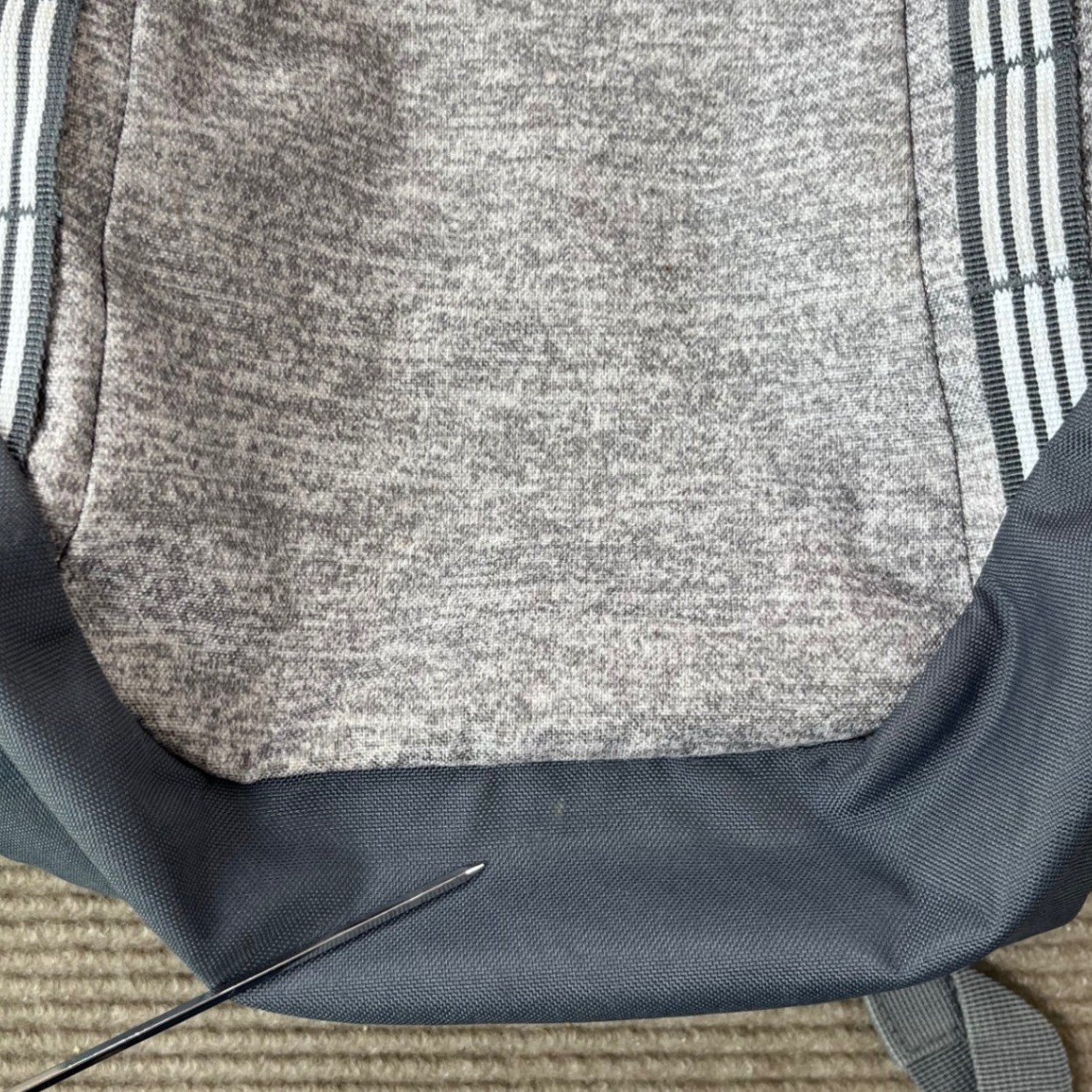 Adidas Prime Backpack Grey Heather Rose Gold Zipper LoadSpring Straps School Bag