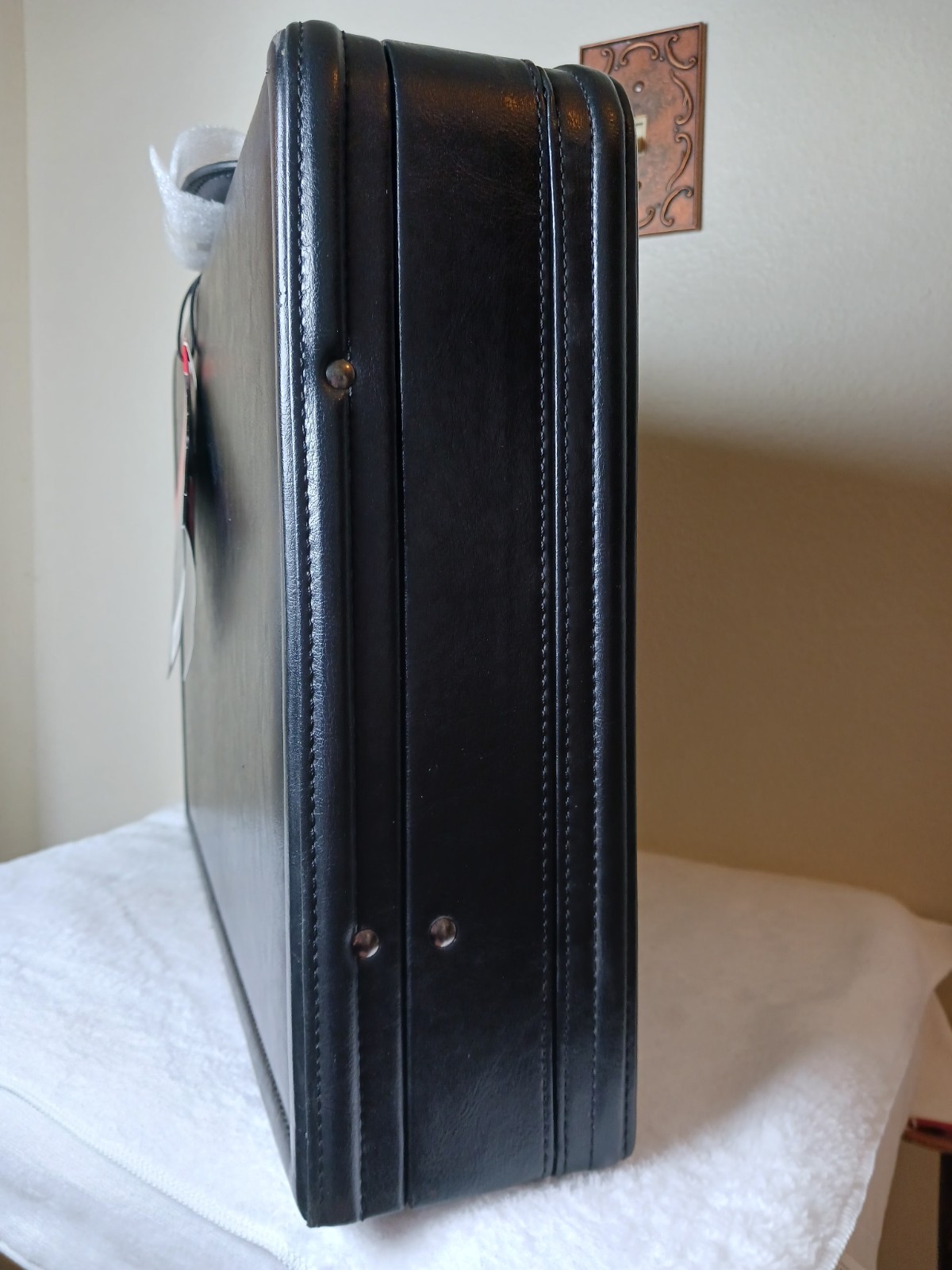 Samsonite Black Attaché Briefcase Combination Lock Organizer Top Handle Men