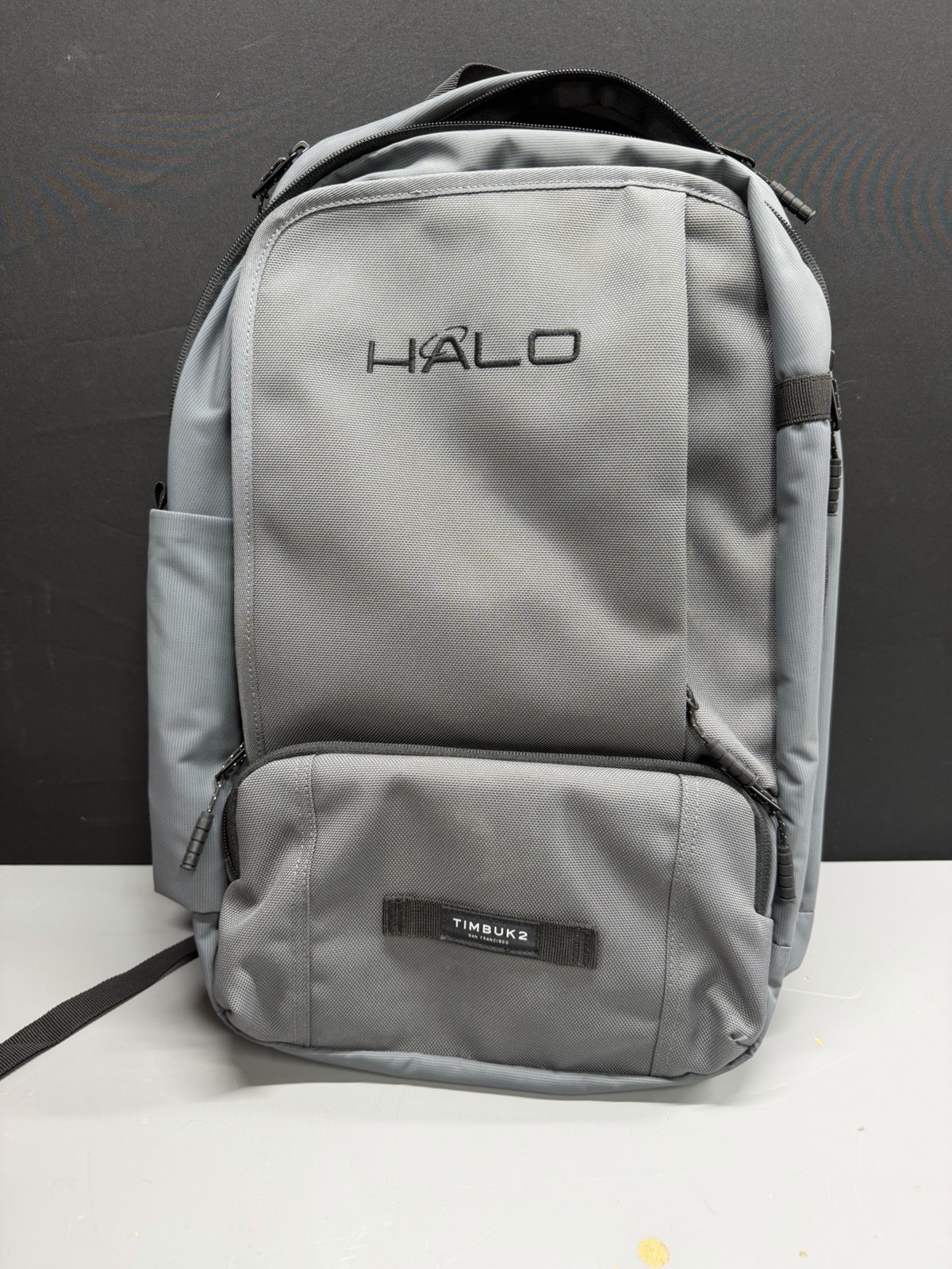 Timbuk2 Q Eco Gray Laptop Backpack 2.0 Promo Embroidered HALO