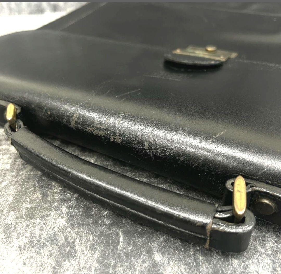 Authentic PORTER Yoshida Leather Business Bag 41cm Slim Black Men’s Work Bag