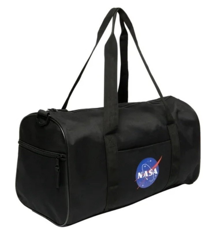 H3 Sportgear Travel Gym Bag NASA Black Duffel Travel Gym Weekender NWT
