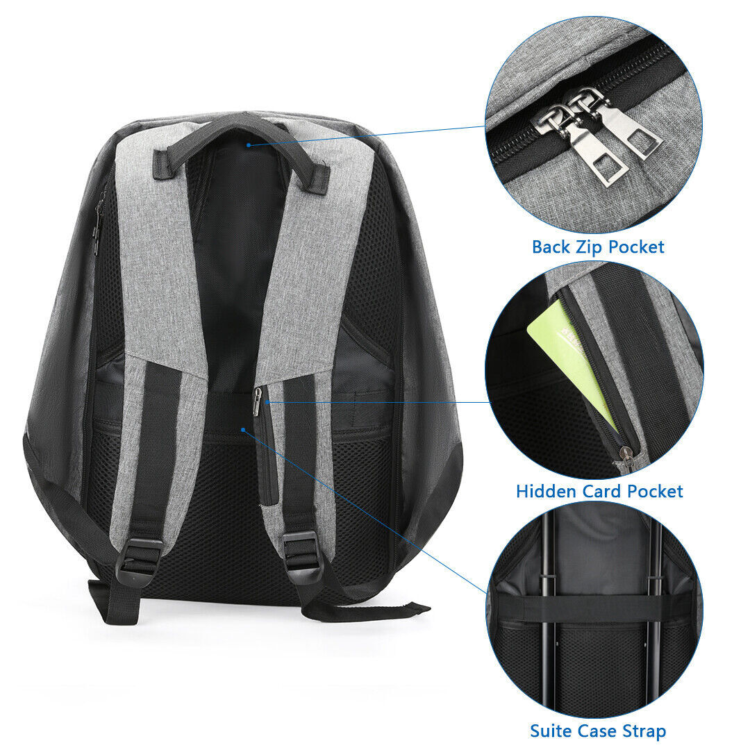 Business Travel Lightweight Backpack for School Laptop With USB Port and Lock