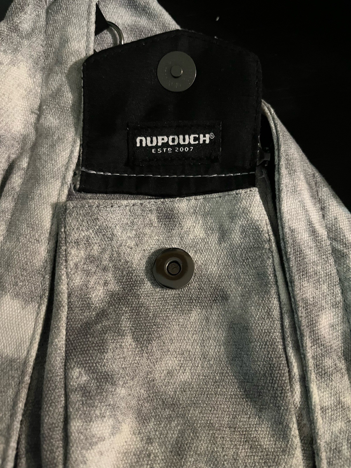 NUPOUCH Gray And White Rucksack With USB Charging