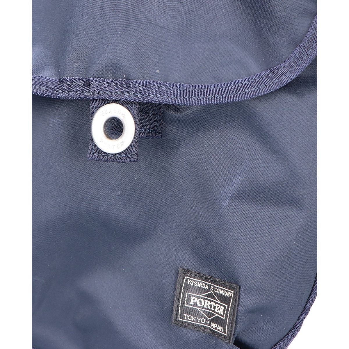Authentic PORTER Mini Frame Bag Navy Nylon 19cm x 22cm x 1cm Unisex Authentic