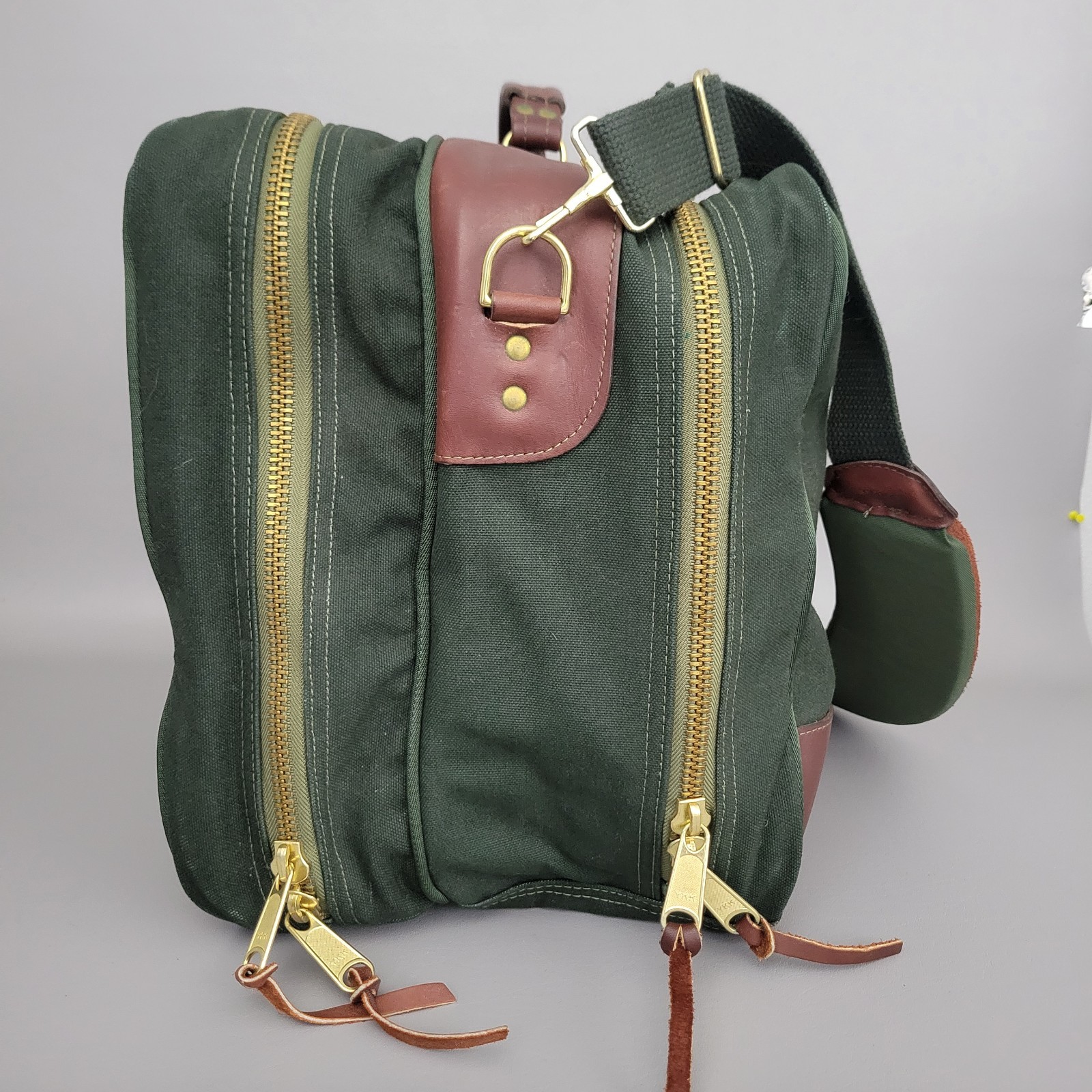 Vintage Orvis Gokey Battenkill Luggage Carry On Canvas Leather Double Sided