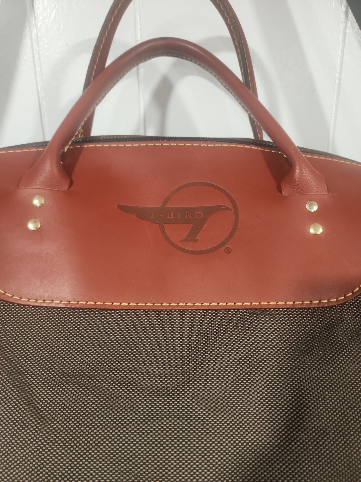 Vintage Orvis BattenkillCanvas & Leather Duffle Bag Featuring T-Bird Logo