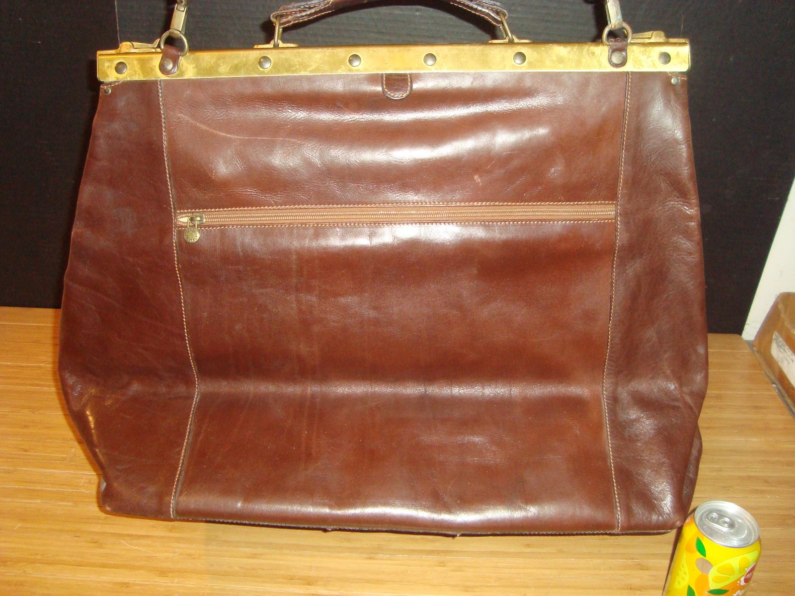 Rage Huge Vtg Robe Di Firenze Handmade Genuine Italian Leather Briefcase Bag