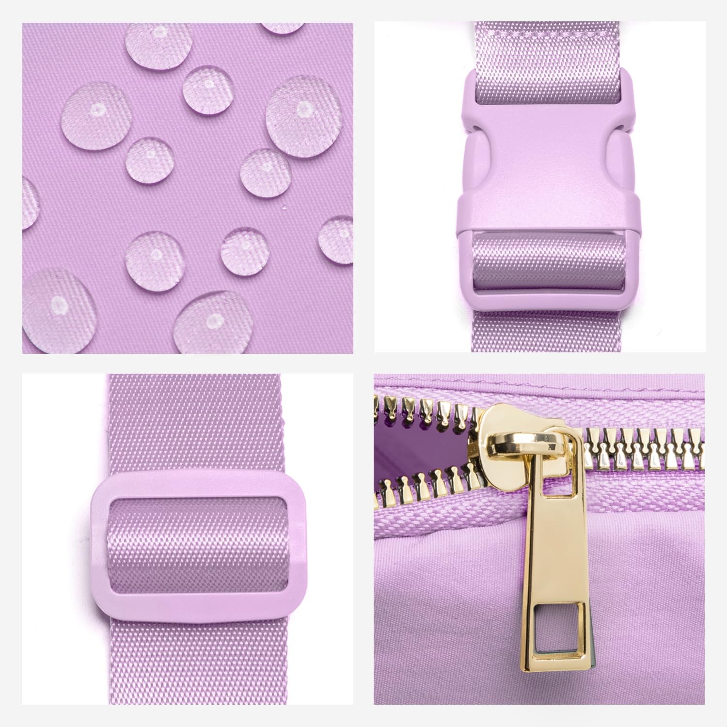 Gitus Initial Belt Bag Fanny Pack Crossbody for Girls one size, Lavender