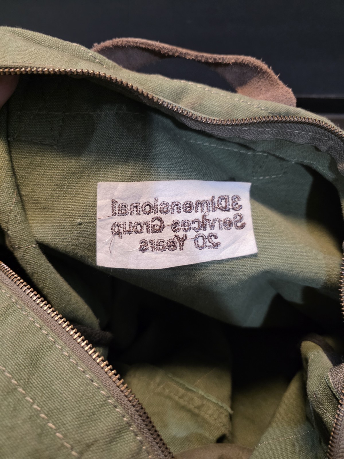 Alternative Apparel Canvas Duffle Bag Green Olive Weekender Travel Gym Leather T