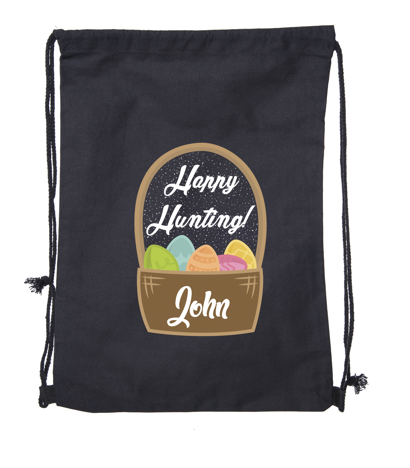 Personalized Easter Drawstring Bag, Funny Easter Basket Bag, Custom Cinch Bags