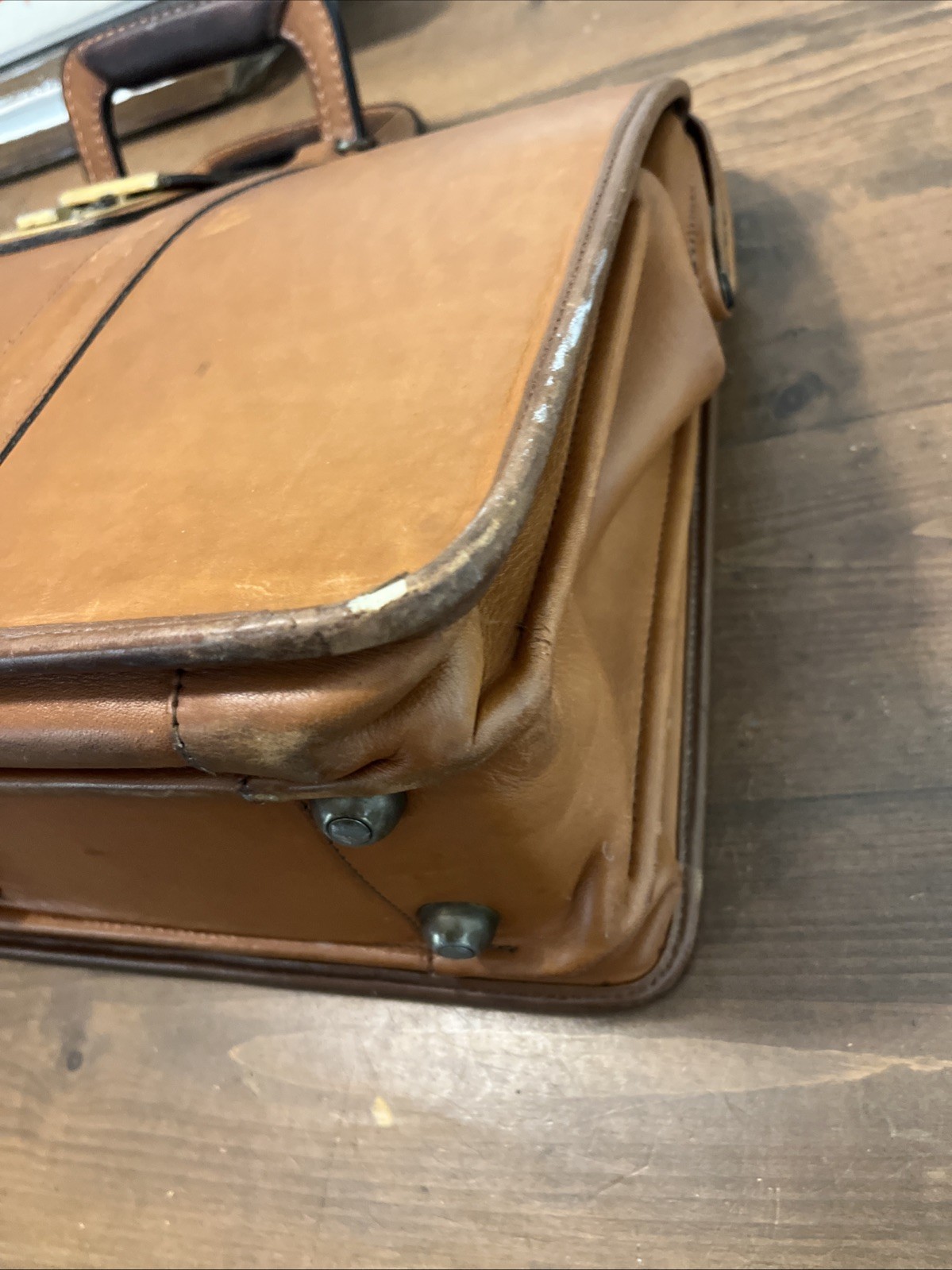 Rare Coach Briefcase Leather British Tan Doctor Bag Vintage 5420 Gladstone Lock