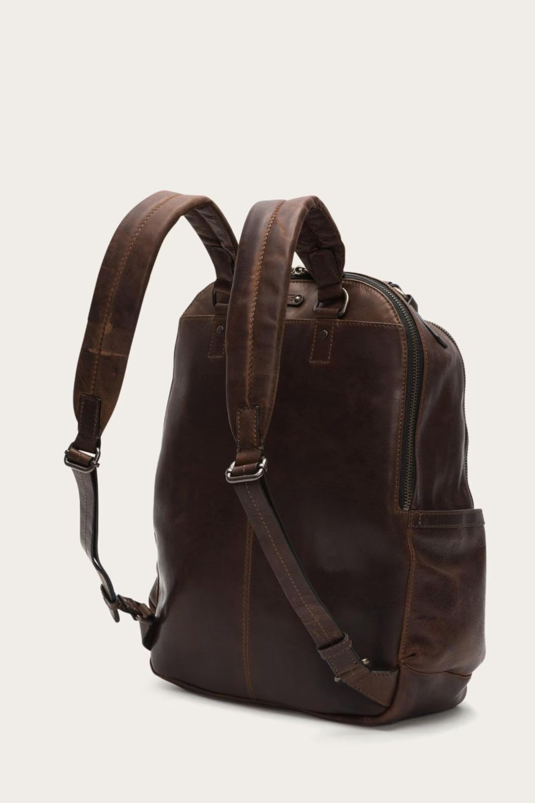 FRYE Leather Backpack -Logan Model Frye Mens Logan Backpack Bag Cognac One Size
