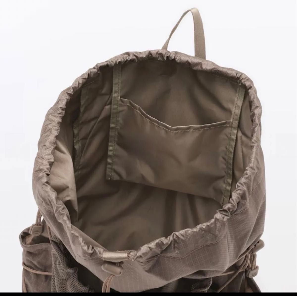 MUJI Water Repellent Ripstop Backpack Mocha Brown Lightweight Daypack New Japan