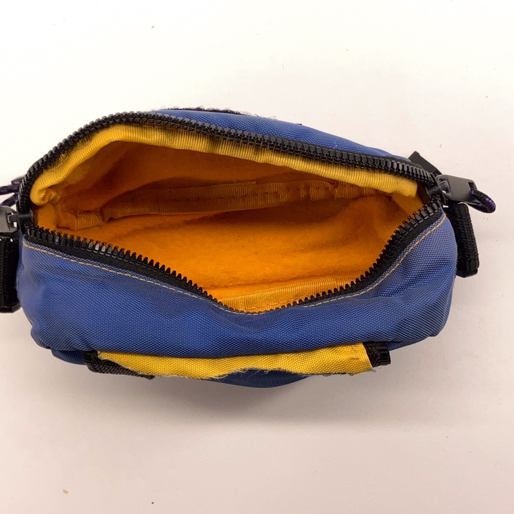Retro mini zippered soft interior pouch with D rings