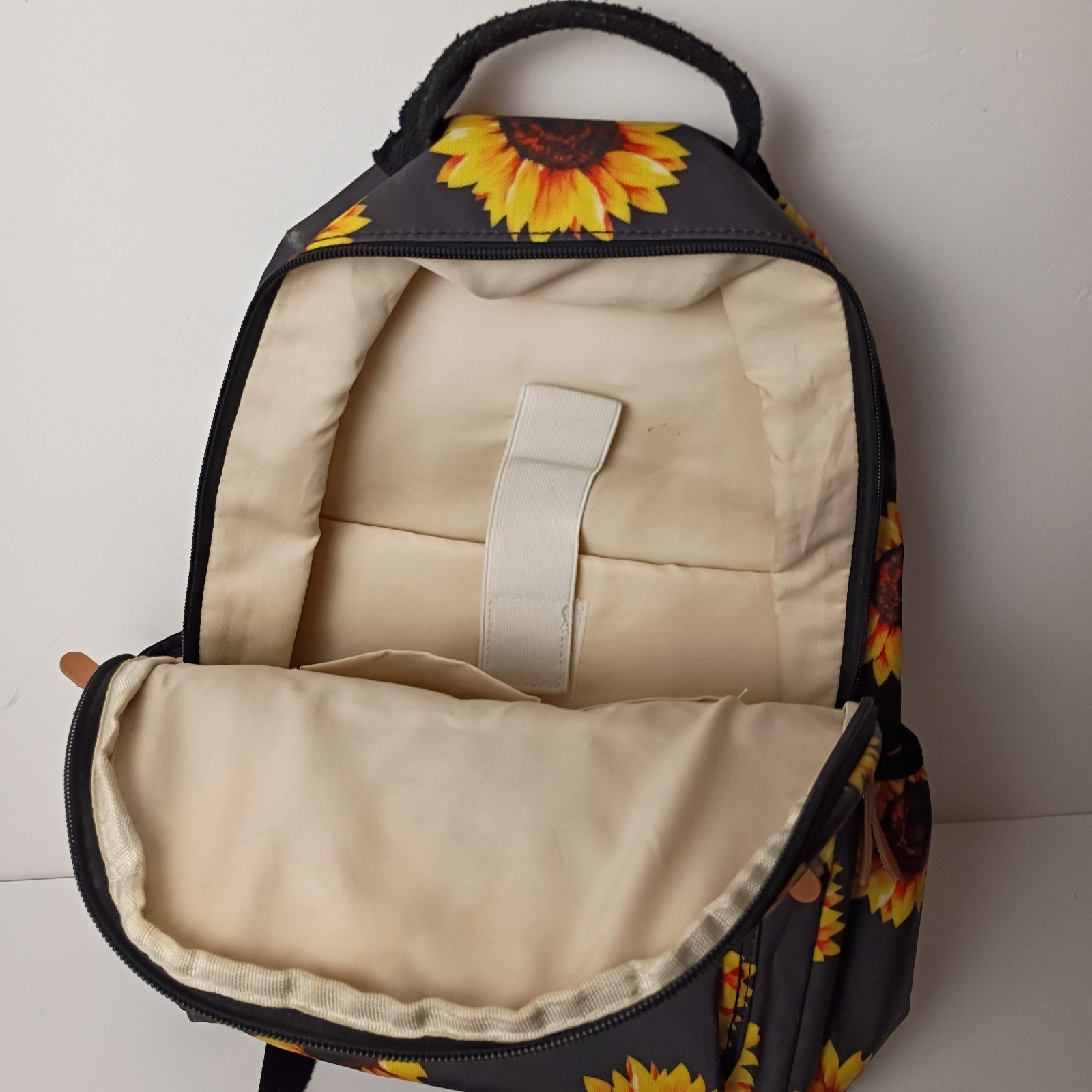 Cute Floral Sunflower Laptop Backpack for Women, Lightweight Book Bag for School