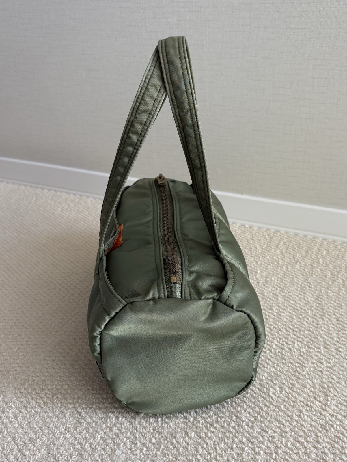 Yoshida & Co. Porter Tanker Mini Boston Bag Sage Green Used 28cm×13cm×12cm