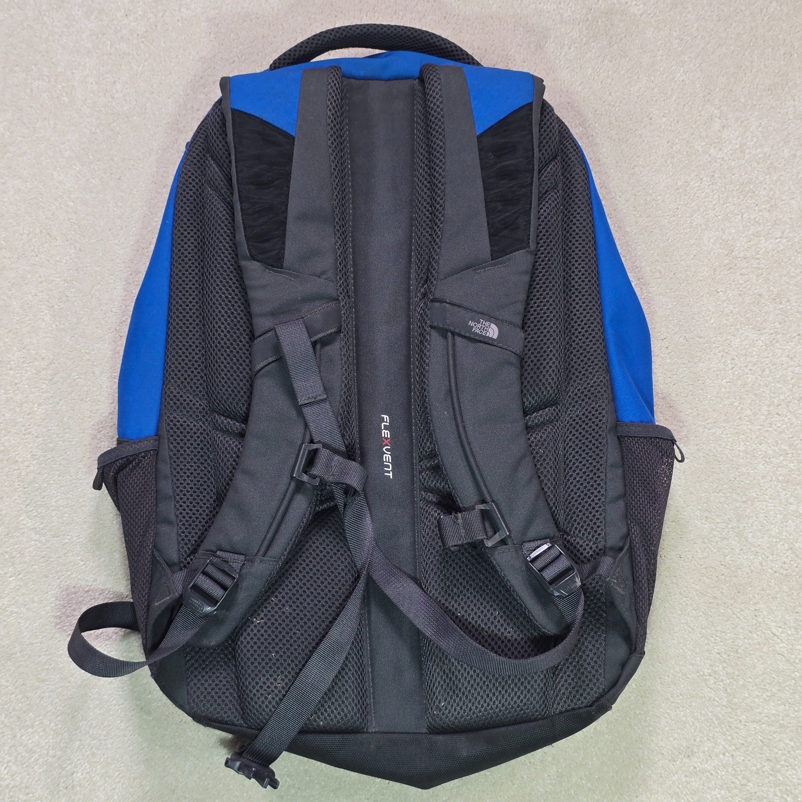 The North Face Groundwork Backpack 29L Laptop Gray Blue Classic Travel Dell Logo