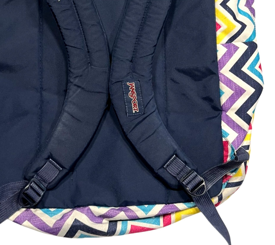 JANSPORT Colorful Rainbow BIG STUDENT BACKPACK School Book Bag Gym Hike Gear
